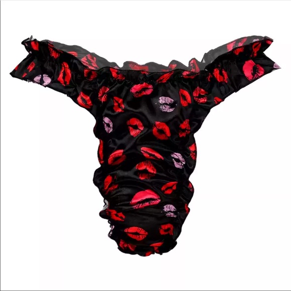 Men’s Women’s Silk Panties Satin Briefs Cute Hi-Lo Rise Thongs Scrunch Underwear - Picture 9 of 16